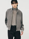 Wool Herrington Blouson Gray - NOIRER - BALAAN 1