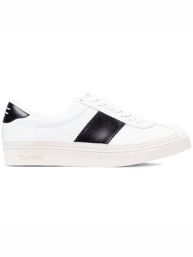 220J1261T TAP001 C1902 Bannister Logo Leather Sneakers White Black Men’s Shoes TJ - TOM FORD - BALAAN 1