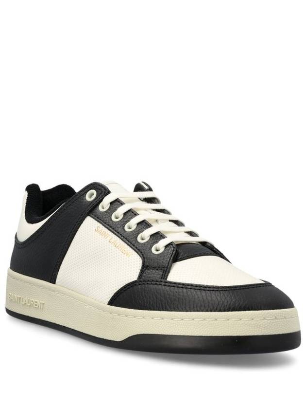 SL 61 Low Top Sneakers Black White - SAINT LAURENT - BALAAN 3