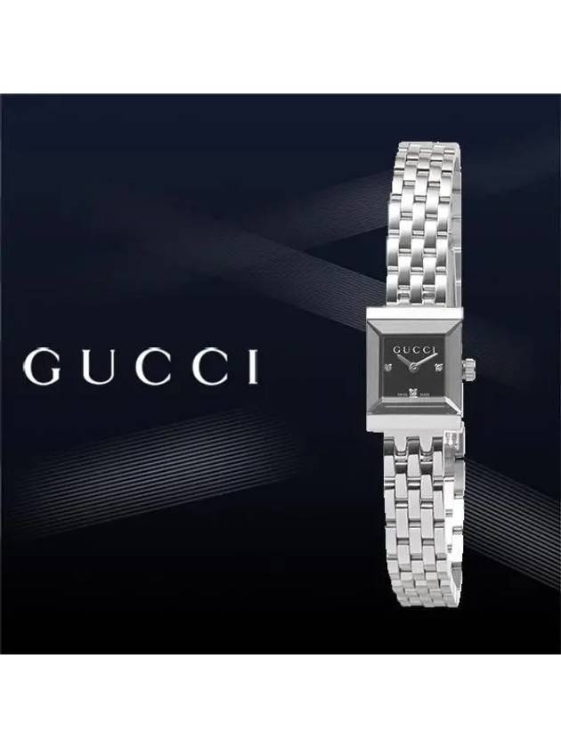 G-Frame Diamond Dial Watch Silver - GUCCI - BALAAN 4