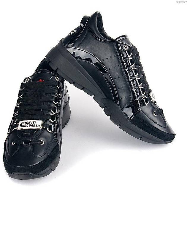 Dsquared K504 V015 2124 Black Vitello heel sneakers - DSQUARED2 - BALAAN 1