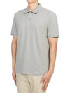 Men's Logo Patch Short Sleeve Polo Shirt Grey - CP COMPANY - BALAAN 3