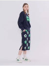 Flower H Line Skirt Navy - METAPHER - BALAAN 1