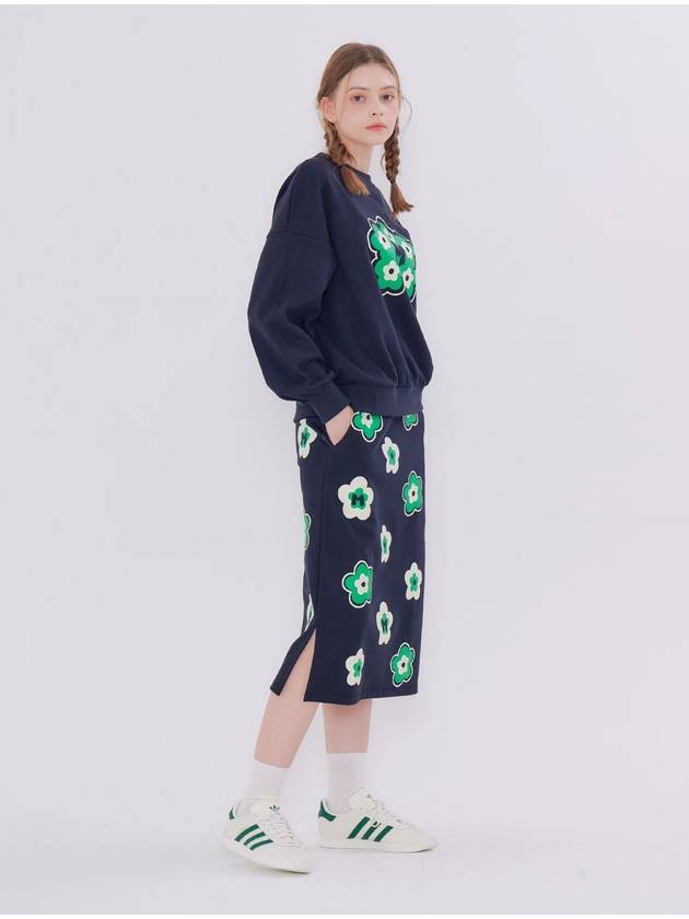 Flower H Line Skirt Navy - METAPHER - BALAAN 3