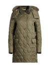 Dereham Long Quilted Parka Olive - BURBERRY - BALAAN 2