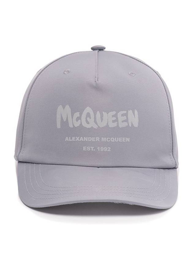 Tonal Graffiti Ball Cap Gray - ALEXANDER MCQUEEN - BALAAN 1