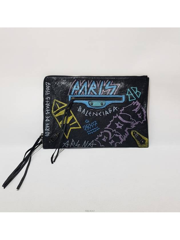 graffiti clutch - BALENCIAGA - BALAAN 1