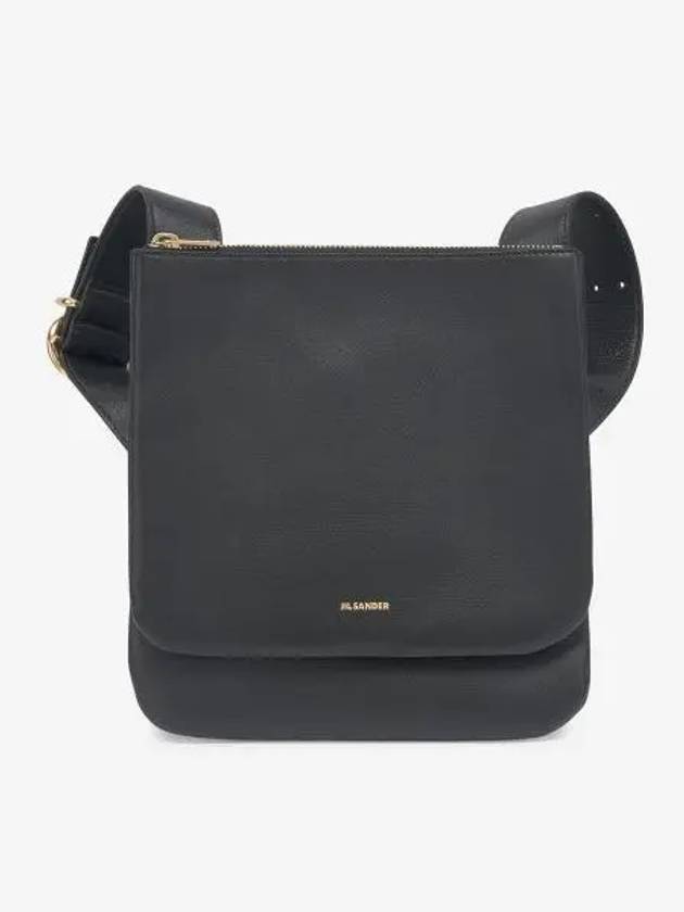 Ombra Leather Shoulder Bag Black - JIL SANDER - BALAAN 2