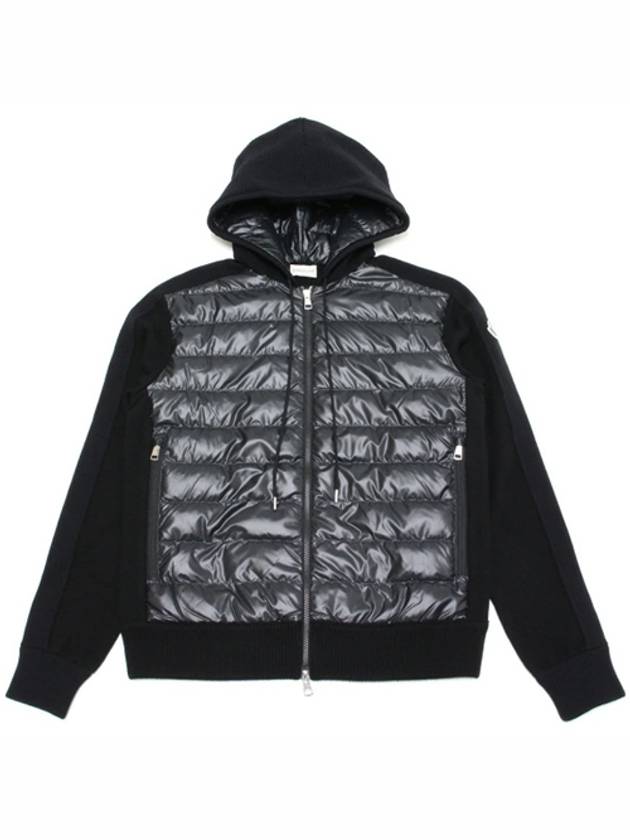 Hooded Padded Cardigan Black - MONCLER - BALAAN 2