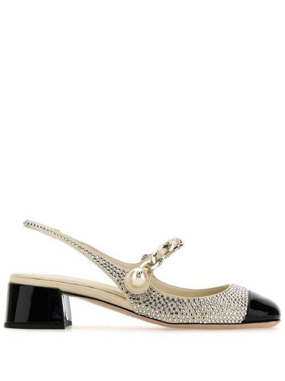 Heel Pumps 5I048EF0353LOAF0A72 White Black - MIU MIU - BALAAN 2