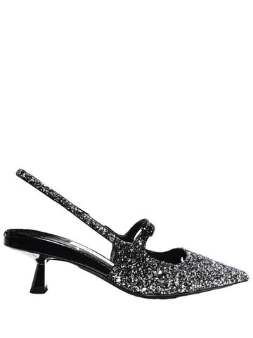 Jimmy Choo Pointed Pumps In Chunky Glitter And Leather - JIMMY CHOO - BALAAN 1