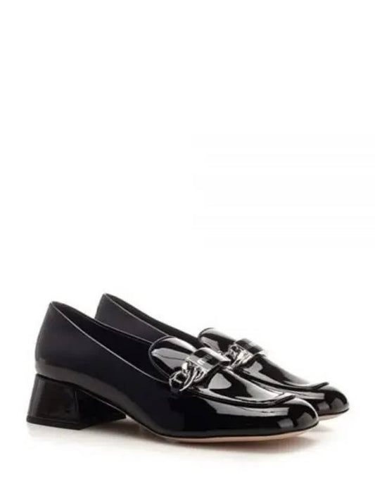 Women's Logo Patent Leather Pumps Black - MIU MIU - BALAAN 2