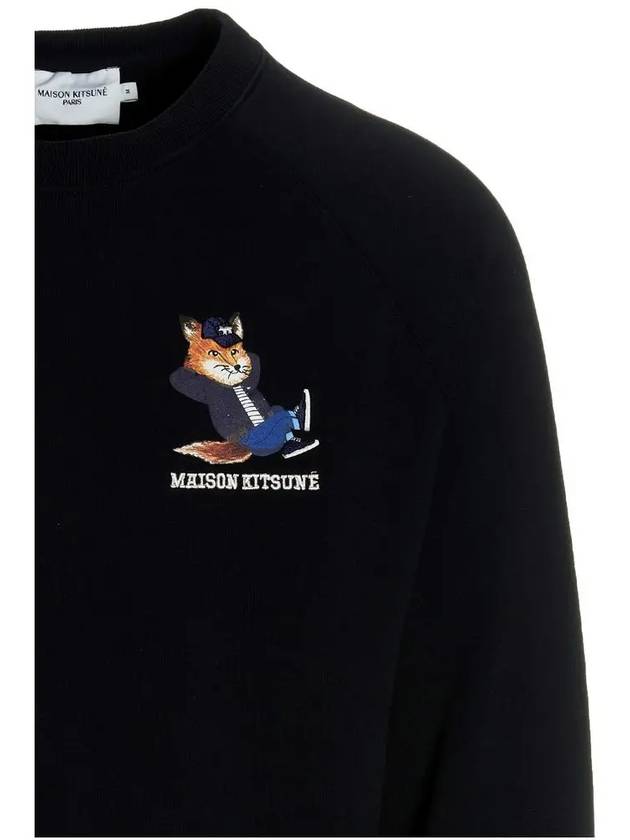 Dressed Fox Print Clean Sweatshirt Black - MAISON KITSUNE - BALAAN 5