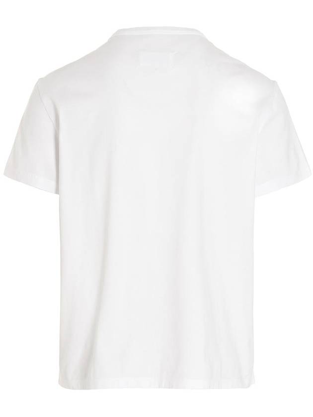 Reverse Embroidered Logo Stitched Cotton Short Sleeve T-Shirt White - MAISON MARGIELA - BALAAN 3