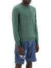 Cotton Crepe Knit Top Green - CP COMPANY - BALAAN 3