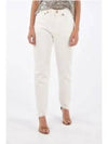 Women's Slim Fit Jeans White - SAINT LAURENT - BALAAN 2