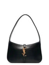 LE 5A 7 Small Smooth Leather Hobo Shoulder Bag Black - SAINT LAURENT - BALAAN 2