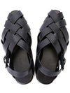 Alfie Intrecciato Leather Mule Sandals Black - BOTTEGA VENETA - BALAAN 3