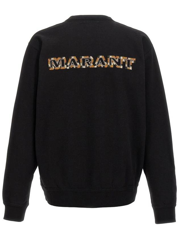 Mikoe Embroidered Logo Cotton Sweatshirt Black - ISABEL MARANT - BALAAN 3