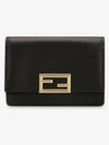 FF Strap Card Wallet Black - FENDI - BALAAN 3
