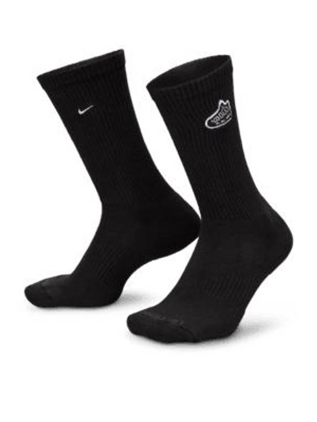 Everyday Plus Uptempo Patch Crew Socks Black - NIKE - BALAAN 2