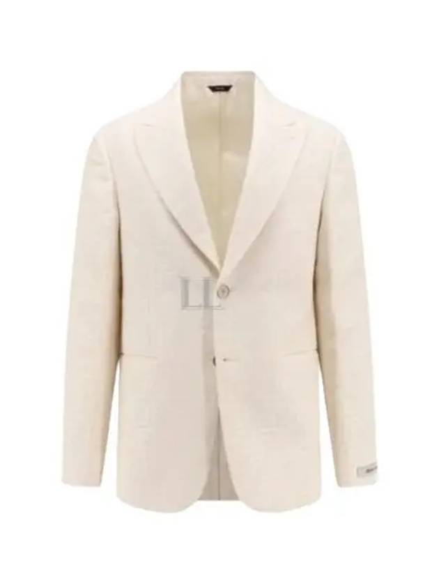 Motif Blazer Jacket Light Beige - FENDI - BALAAN 2