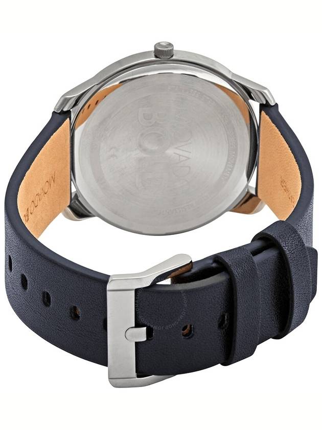 Movado Bold Quartz Grey Dial Blue Leather Men's Watch 3600586 - MOVADO - BALAAN 3