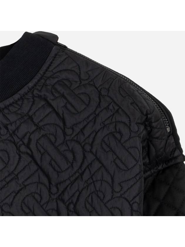 Kids embossed logo quilted sweatshirt BLACK 8037457 HLC - BURBERRY - BALAAN 4