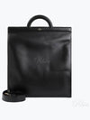 Logo Print Leather Tote Bag Black - VALENTINO - BALAAN 2