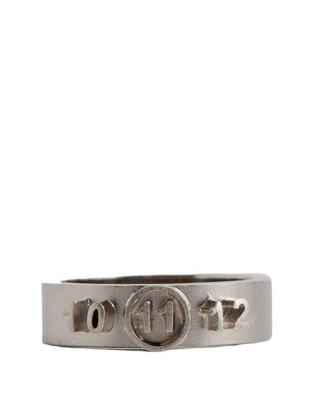 numbering engraved logo ring silver - MAISON MARGIELA - BALAAN 2