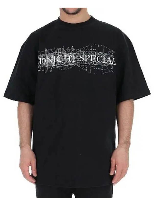 Midnight black short sleeve tshirt NMS19200 009 - IH NOM UH NIT - BALAAN 1