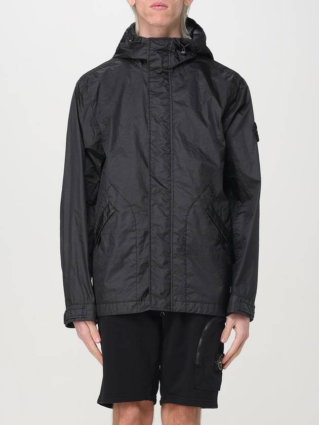 Membrana 3L TC Breathable Water-Resistant Hooded Jacket Black - STONE ISLAND - BALAAN 2