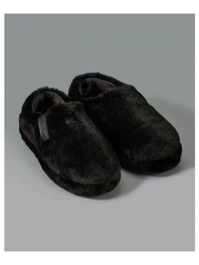 Jeans Faux Fur Slippers Black - CALVIN KLEIN - BALAAN 2