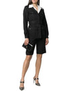 Safari Cotton Gabardine Linen Jacket Black - SAINT LAURENT - BALAAN 7