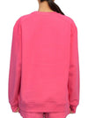 Women's Logo Print Cotton Sweatshirt Pink - GANNI - BALAAN 5