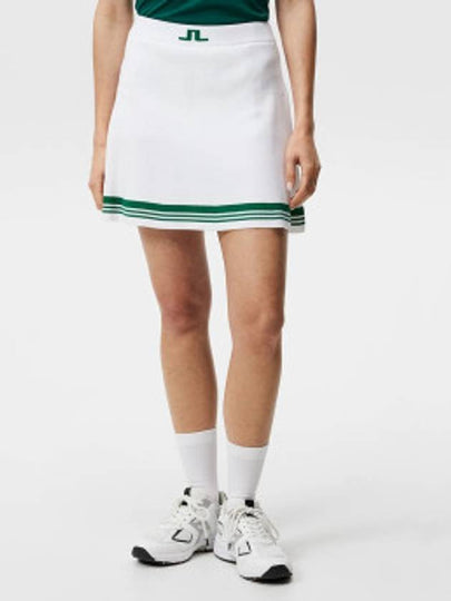 Women's Frida Striped Knit Skirt White - J.LINDEBERG - BALAAN 2