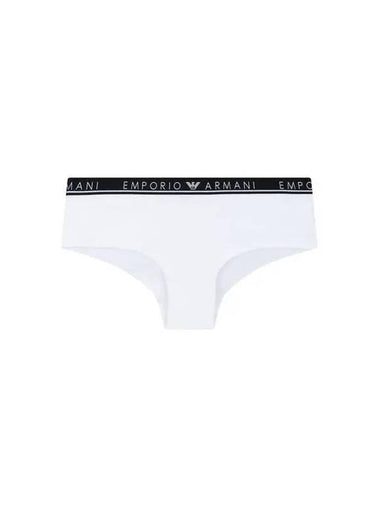 UNDERWEAR Thin Logo Banding Cotton Cheeky Panties White 270300 - EMPORIO ARMANI - BALAAN 1