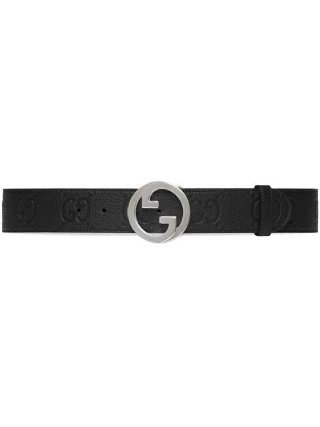 Blondie Wide Leather Belt Black - GUCCI - BALAAN 2