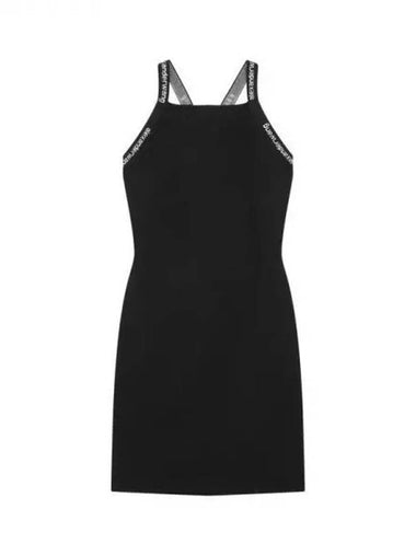 Jacquard trim bodycon dress black 270067 - ALEXANDER WANG - BALAAN 1