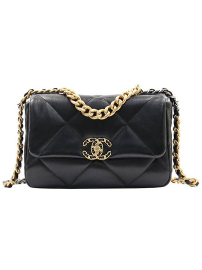 19 Lambskin Medium Hand Cross Bag Black - CHANEL - BALAAN 2