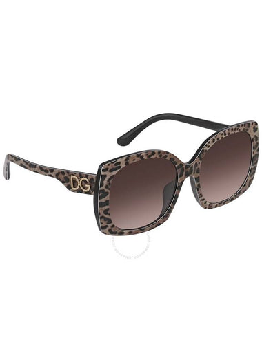 Dolce And Gabbana Brown Gradient Dark Brown Square Ladies Sunglasses DG4385F 316313 58 - DOLCE&GABBANA - BALAAN 1