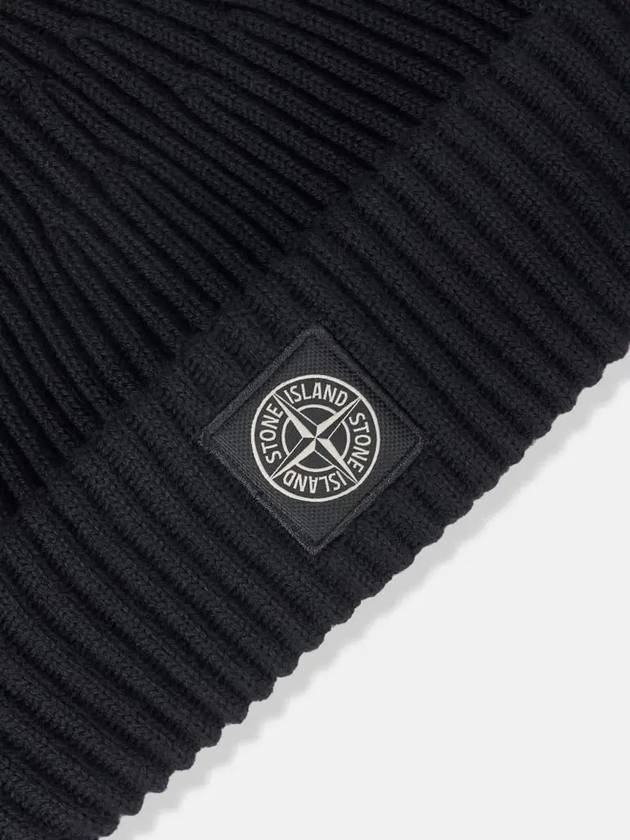 Stone Island Compass Patch Knit Beanie 8115N22C3 V0020 - STONE ISLAND - BALAAN 4