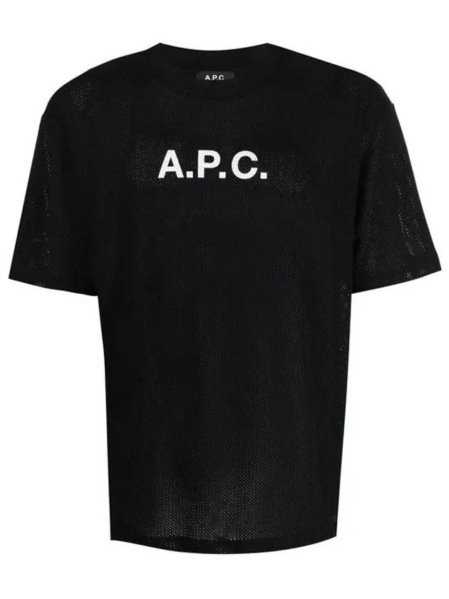 Moran Openwork Short Sleeve T-Shirt Black - A.P.C. - BALAAN 2