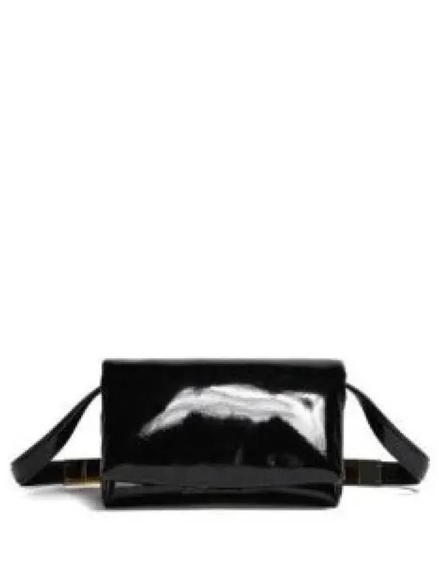 Prisma Patent Small Shoulder Bag Black - MARNI - BALAAN 2