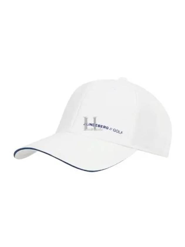 Sunny Logo Print Polyester Twill Ball Cap White - J.LINDEBERG - BALAAN 2