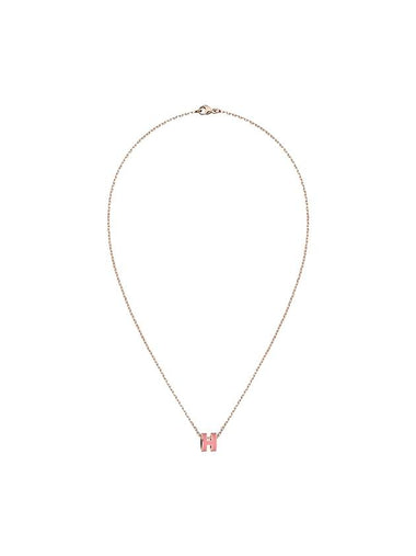 Mini Pop H Pendant Necklace Rose Gold - HERMES - BALAAN 1