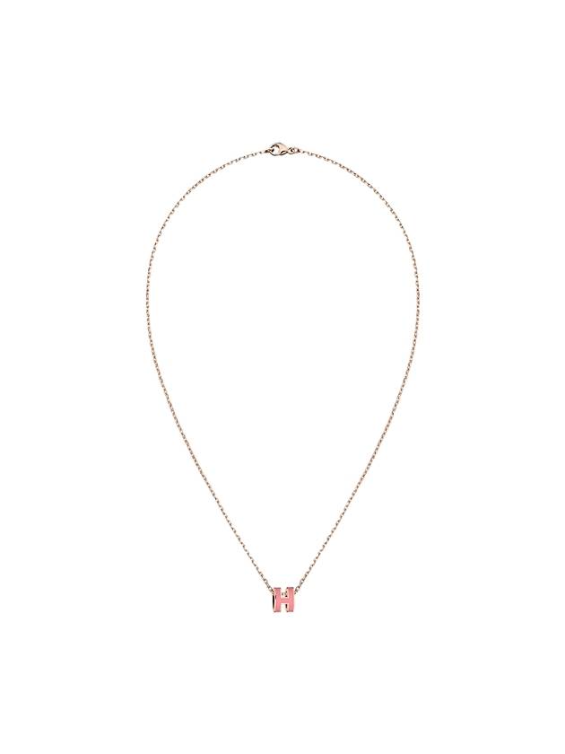 Mini Pop H Pendant Necklace Rose Gold - HERMES - BALAAN 1