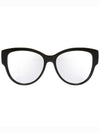 Eyewear Silver Logo Sunglasses Black - SAINT LAURENT - BALAAN 3