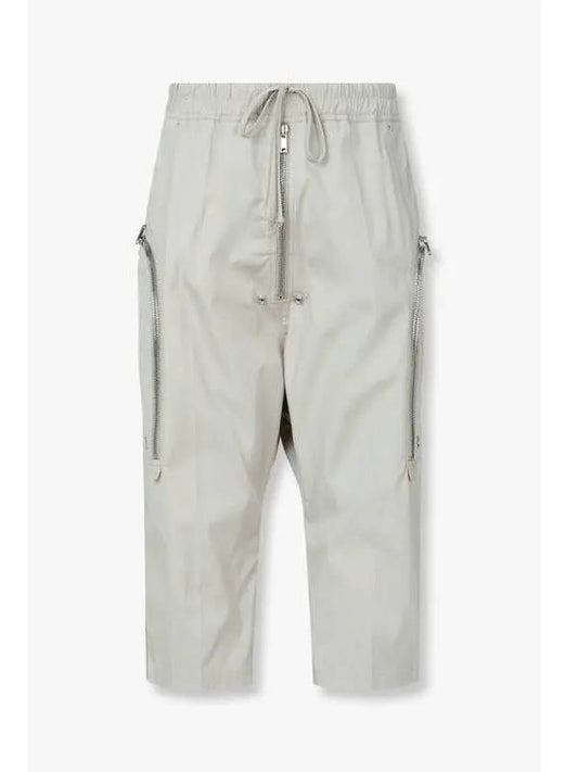 MEN Zipper Pocket High Rise Crop Pants Warm Gray - RICK OWENS - BALAAN 1