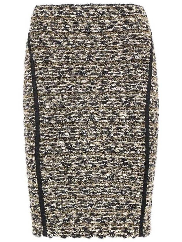 Women's Lurex Tweed A-Line Skirt Gold - BALMAIN - BALAAN 1